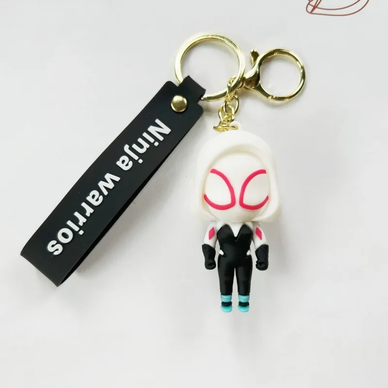 Spiderman 6cm Anime Periphery Cartoon Keychain The Avengers Gwen
