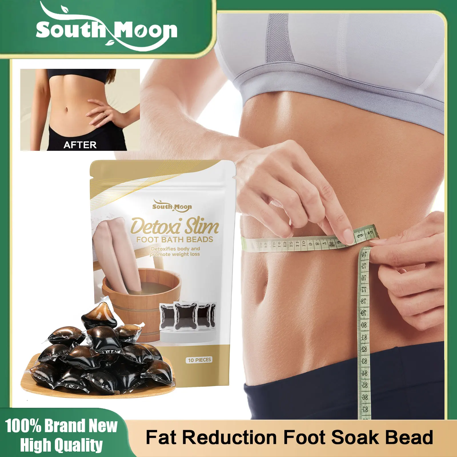 Herbal Detox Foot Bath Beads Deep Cleansing Gentle Exfoliation Relieve Leg Soreness Swelling Dispel Dampness Slim Foot Soak Gel