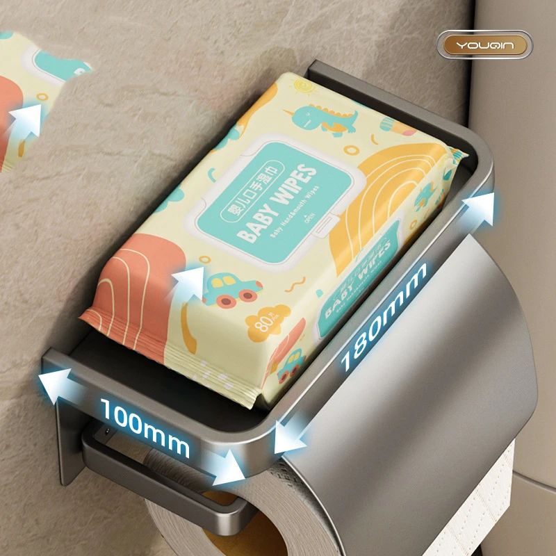 Wall Mounted Toilet Paper Holder Rustproof Thickened Storage Rack For Bathroom Kitchen Toilet Paper Roll Holder Tissue Boxes toilet paper holder