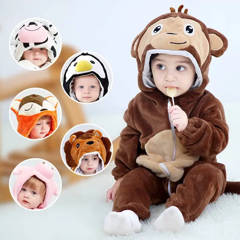 Toddler Boys Onesies Baby Girl Kigurumi Pijama Dragon Unicorn Cow Animal Cosplay Costume Winter Plush Jumpsuit 1 to 2 3 4 Years kids pajamas