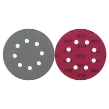 

30pcs 125mm Circular Sandpaper Silicon Carbide Wet Dry Sanding Papers Hook Loop Grinding Polishing Discs 8 Holes 400-2000 Grit