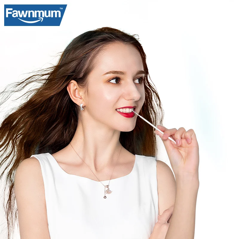 Fawnmum 일회용 양두 치실 이쑤시개, 구강 청소, 잇몸 위생, 치아 관리 스틱, 세트당 300 개