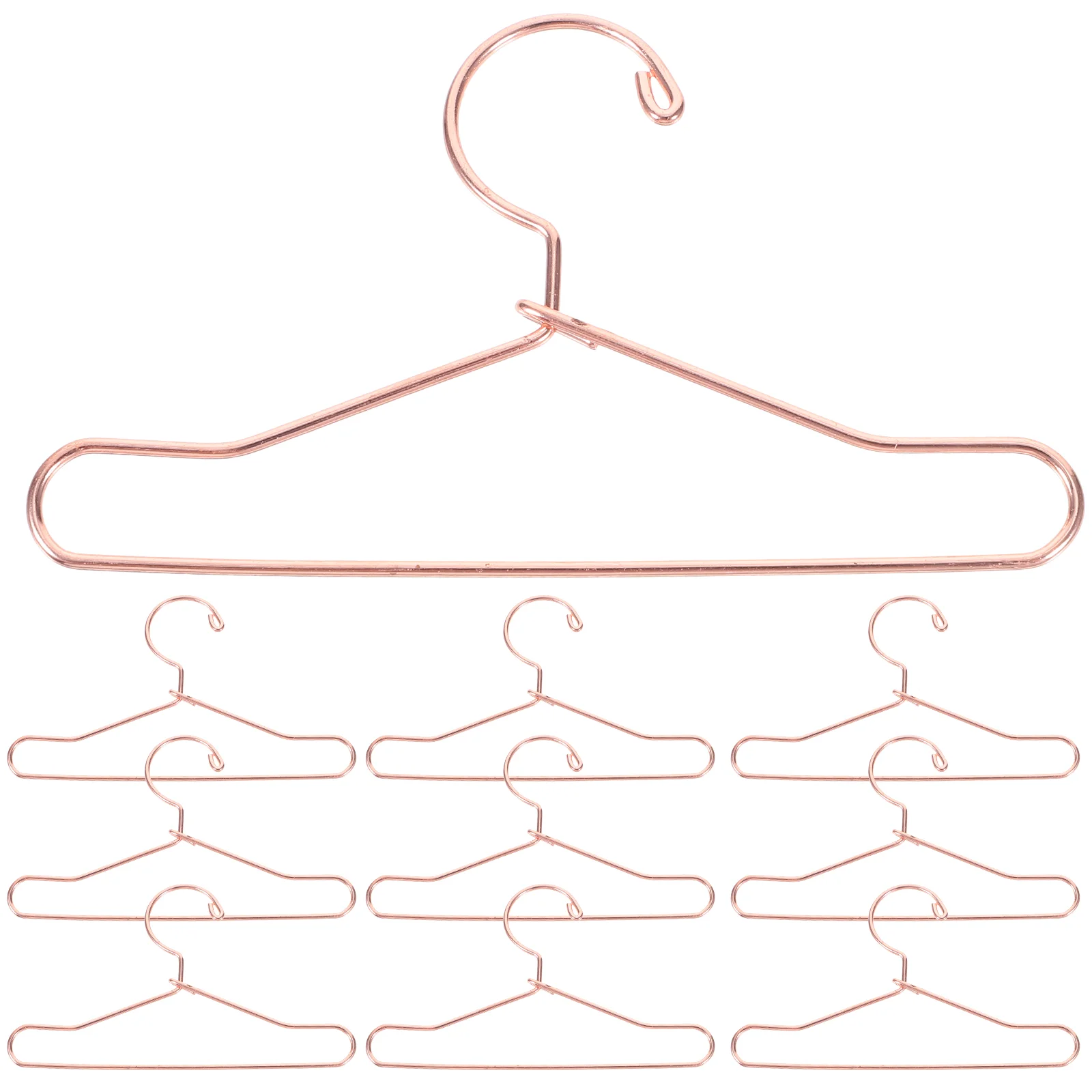 

10 Pcs 75cm Mini Rose Gold Decorations House Hangers Small Clothes Clothing Metal Miniature For