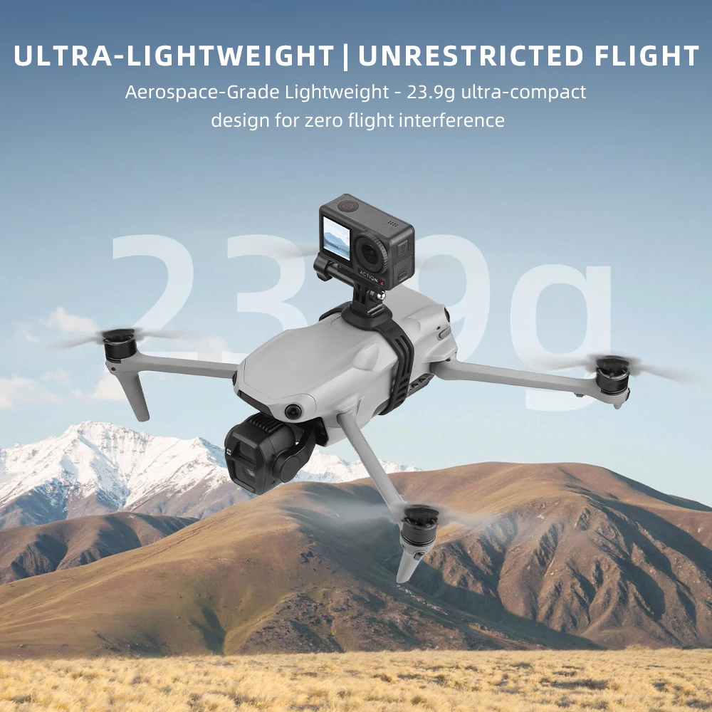 Détail de la fixation 1/4-20 sur le support extension BRDRC pour drone