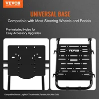 VEVOR Racing Wheel Stand Foldable Fit For Logitech Thrustmaster Fanatec Hori Mad Catz Carbon Steel Driving Simulator Cockpit 2