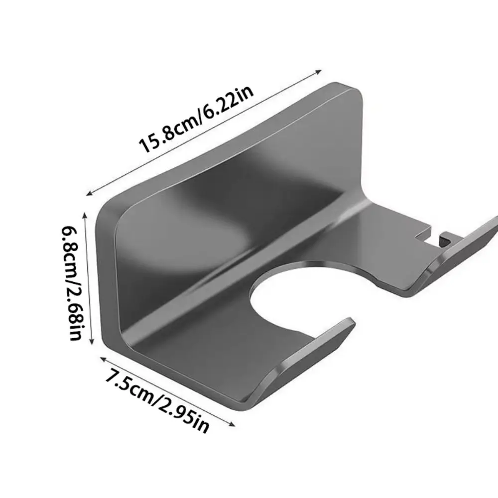 Wall Mounted Plastic Hair Dryer Holder Rack for Bathroom Storage