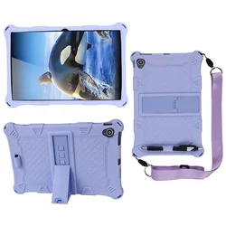 Premium Soft Silicone Tablet Protective Case - Teclast Edition for Teclast M40SE (Light purple - Strap)