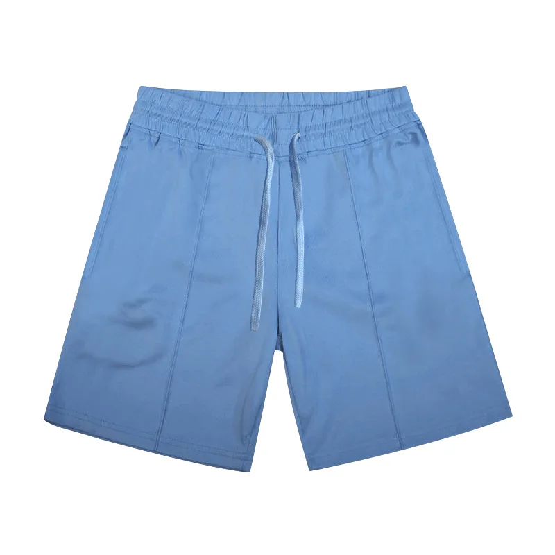 Summer Elegant Fashion Harajuku Slim Fit Ropa Hombre Loose Casual All Match Sports Shorts Solid Pockets Straight Cylinder Shorts