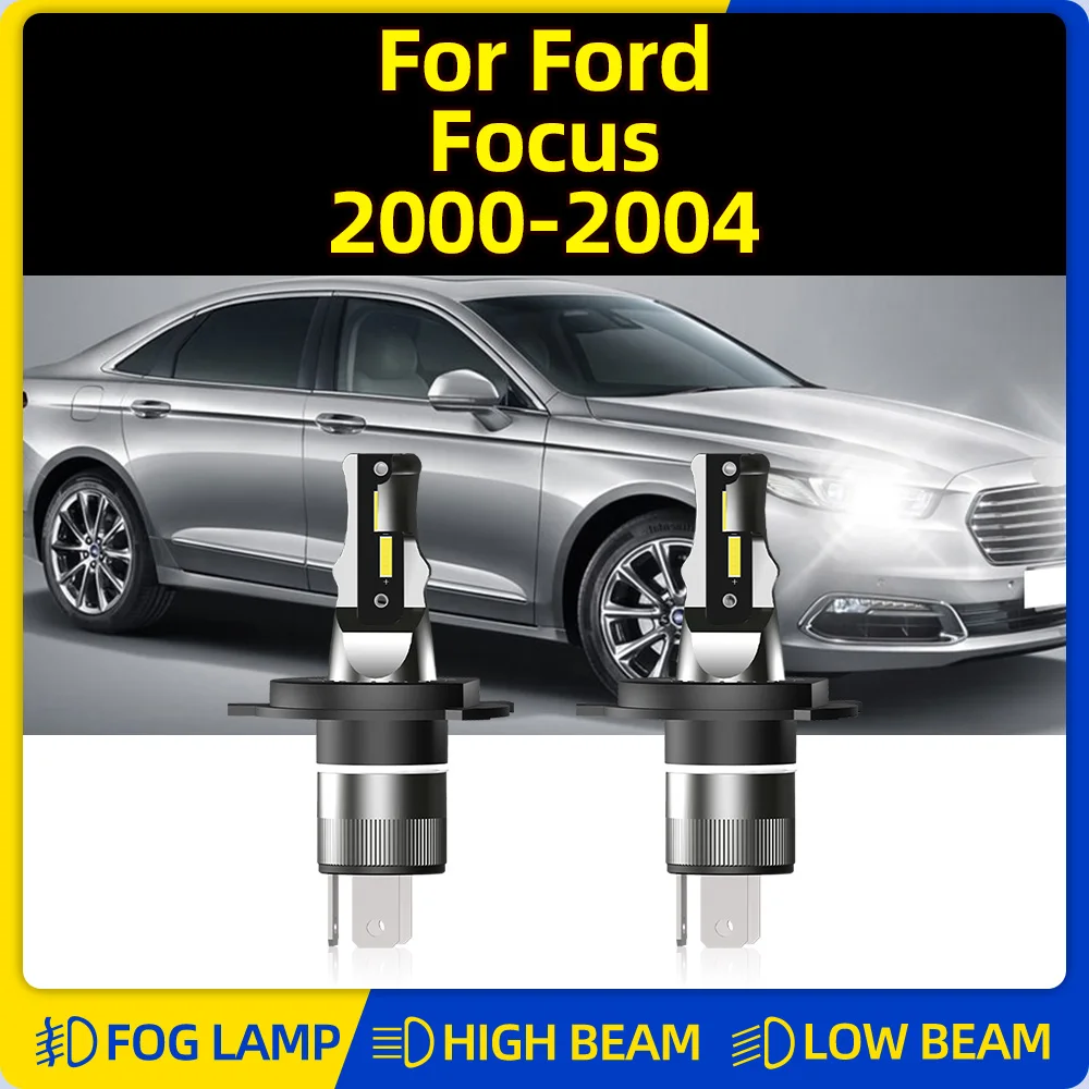 

H4 LED Headlight Bulbs 3570 Chip 20000LM 120W Turbo Car Lights 12V 6000K Plug And Play For Ford Focus 2000 2001 2002 2003 2004