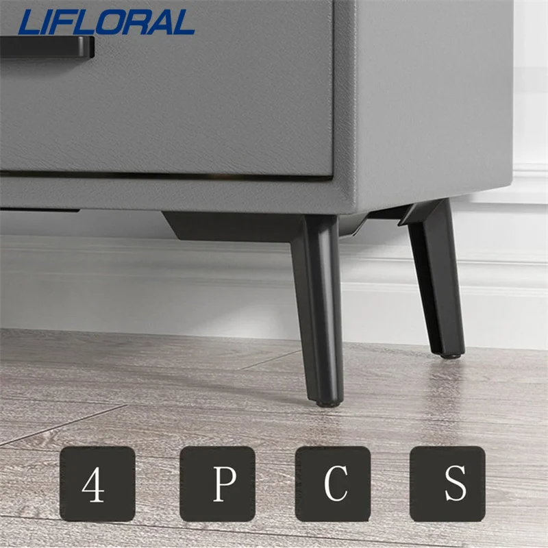 8/10/12/15cm New Metal Furniture Legs Black Golden Height Sofa Feet for Cabinet Bed Dresser Coffee Table Legs Replacement Legs