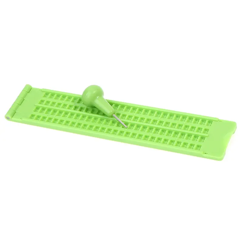 Plastic Braille Writing Slate Portable Vision Care Stylus School Learning Tool Accessory plastic braille writing slate