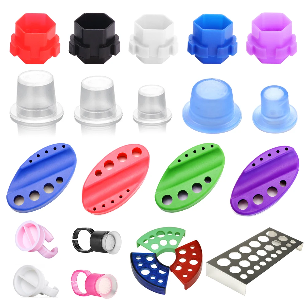 Disposable Tattoo Pigment Ink Cup Container Permanent Makeup Ring Cups Pigment Holder Stand For Tattoo Machine Tattoo Supplies