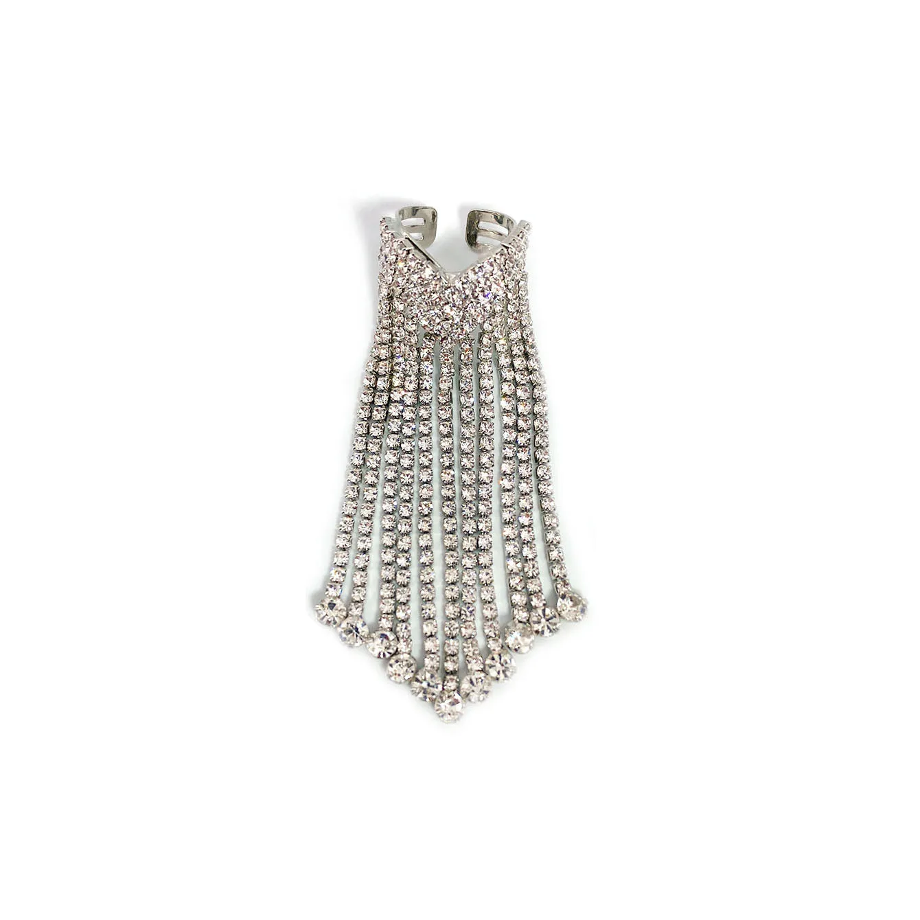 خاتم شرابة رائع مع ترصيع بحجر الراين ، هدية حفلة س...