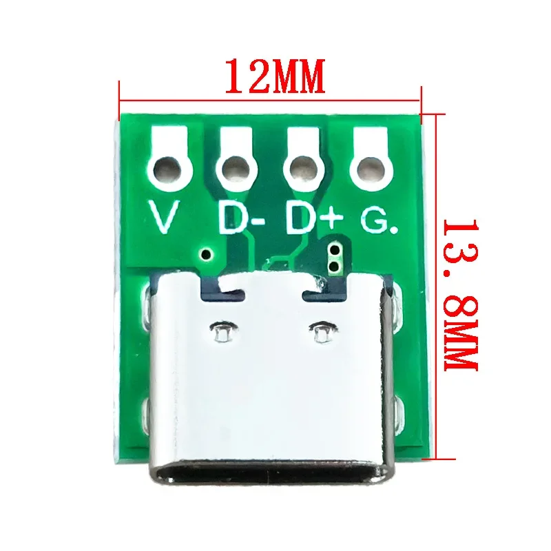 데이터 라인 와이어 케이블 전송용 USB 3.1 C 타입 커넥터, 16 핀 테스트 PCB 보드 어댑터, 16 P 커넥터 소켓, 1 개, 5 개, 10 개