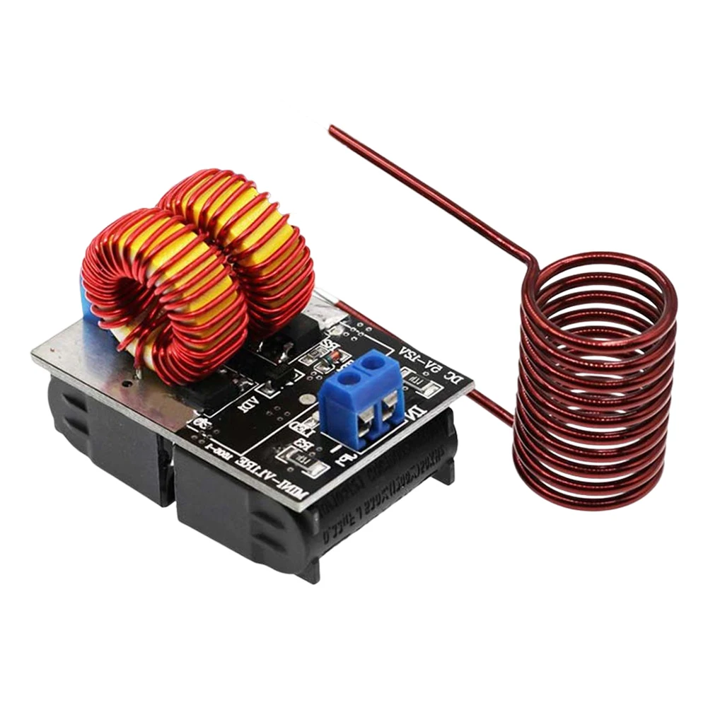 DC 5-12V Mini ZVS Low Voltage Induction Heating Power Supply Module 120W High Frequency Induction Heating Board with Heater Coil