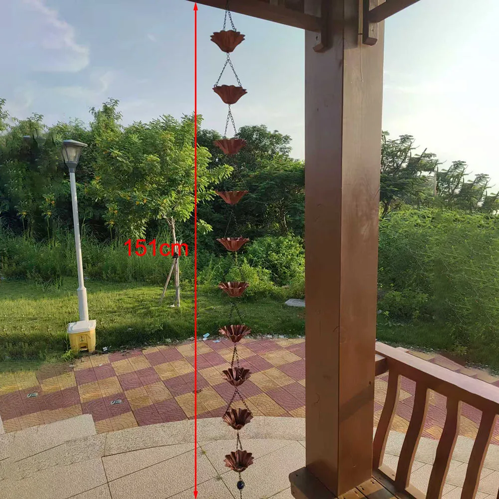 Vintage Metal Rain Chain Downspout 6