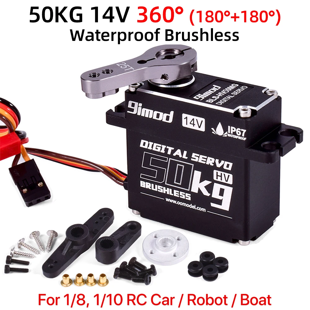 9IMOD RC Servo 35KG Brushless 1/10 Servo Waterproof High Torque Servo All  Aluminum Case Digital RC Crawler Servo High Speed Servo for 1/10 1/8 RC