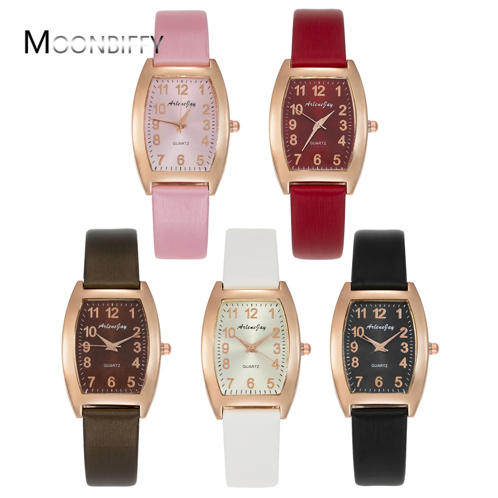 Rectangle Women Watches Qualities Ladies Wristwatches Quartz Leather