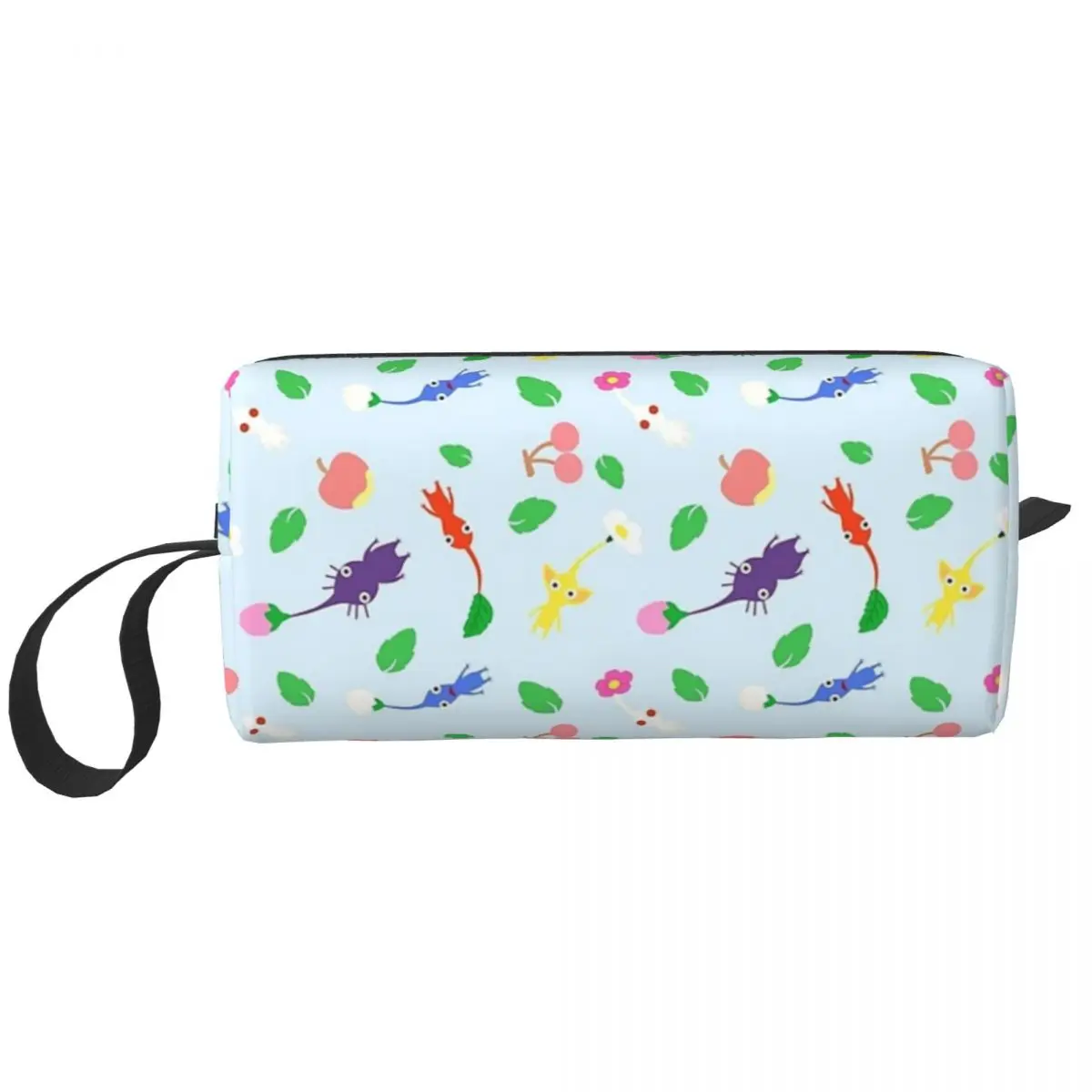 

Милая синяя косметичка с рисунком пикмина, органайзер для косметики, набор для Хранения Туалетных принадлежностей, косметичка для женщин, косметичка для путешествий, Женский карандаш