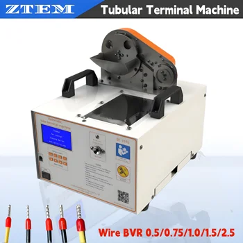 Tubular Terminal Machine Electric Automatic Wire Stripping Terminal Crimping Machine Crimper Tool for BVR 0.5/0.75/1.0/1.5/2.5