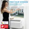 10,000 BTU U-Shaped Smart Inverter Window Air Conditioner–Cools up to 450 Sq. Ft., Ultra Quiet with Open Window Flexibilit 5