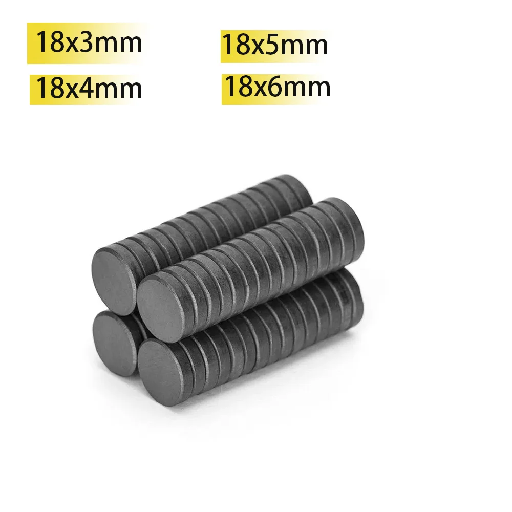 18x3mm 18x4mm 18x5mm 18x6mm Round Ferrite Rings Magnet  Electro Circular Search  N35 Fridge Holder Imans Magnetic Black