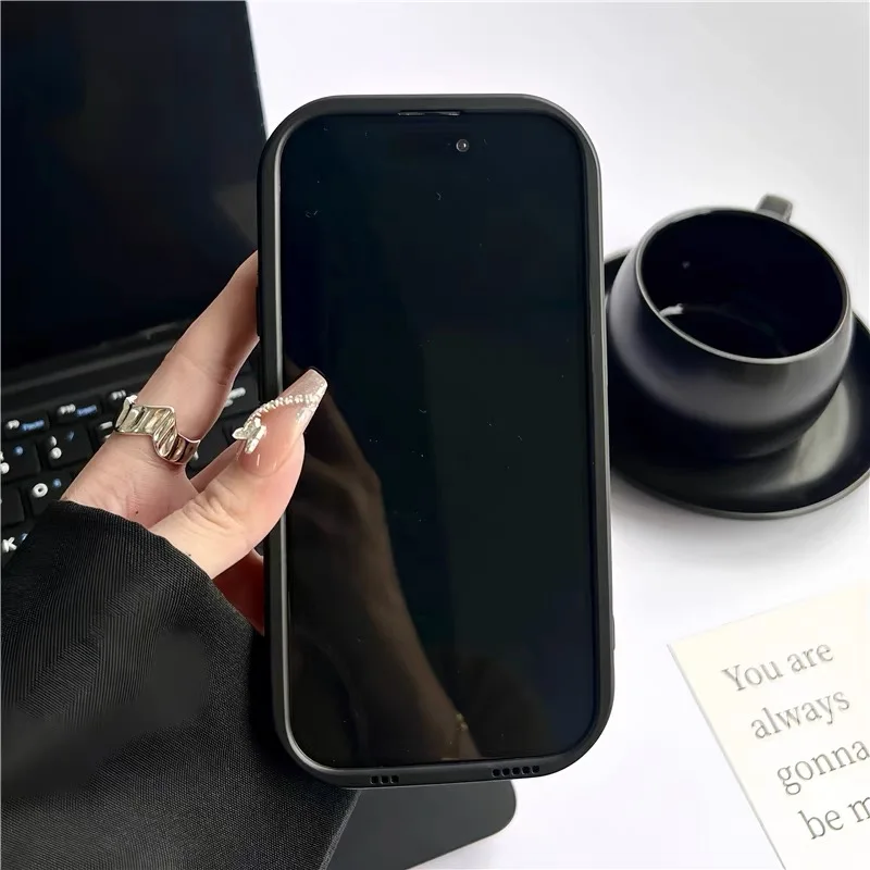 Custodia per telefono in tessuto peloso invernale in peluche per iPhone 15 14 11 12 13 Pro Max Estetica Fuzzy Lattice Stile Coreano Morbido_voghion.com