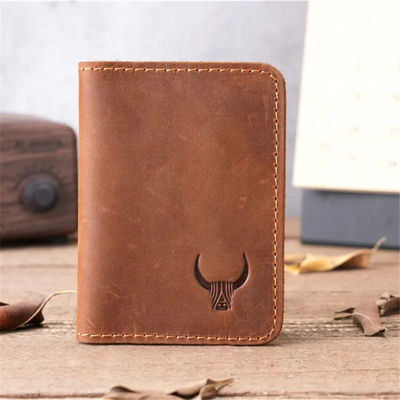 100% Leather Handmade Wallet for Credit Card Holder and Credential Holder Multi Slot Slim Mens Card Holders