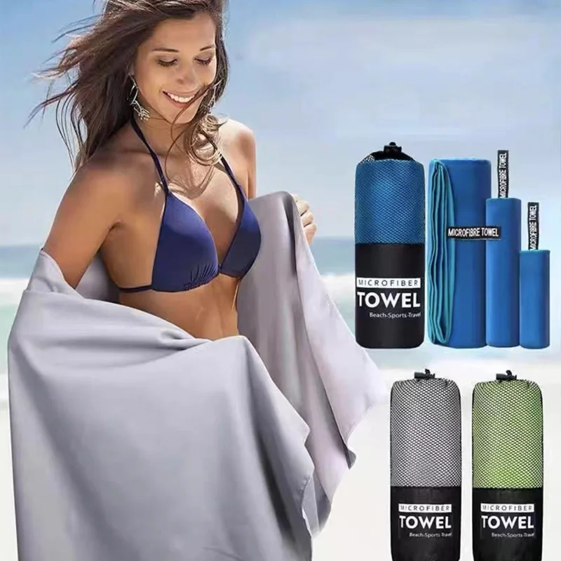 Portable gym swimming yoga beach towels Thickened ultra-soft microfiber towels sports fast-drying absorbent camping sports towel microfiber towel
