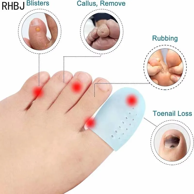 RHBJ Breathable Silicone Toe Caps for Foot Care