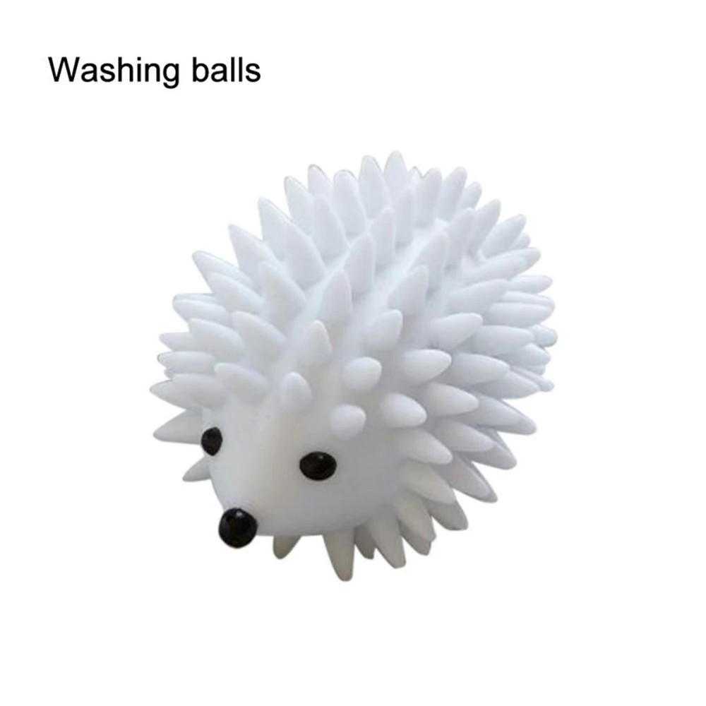1PCS Reusable Hedgehog Laundry Balls Hair Grabs Washing Machine Drying Fabric Softener Ball For Home Clothes Cleaning Ball Tools