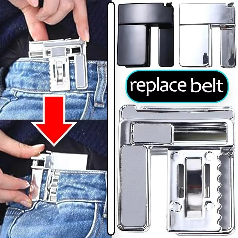 Pants Waist Adjustment Buckle Waistband Clamp Waist Shrink Clip Adjust Waistline Size Belt Clip Folding Buckles Belt Replacement