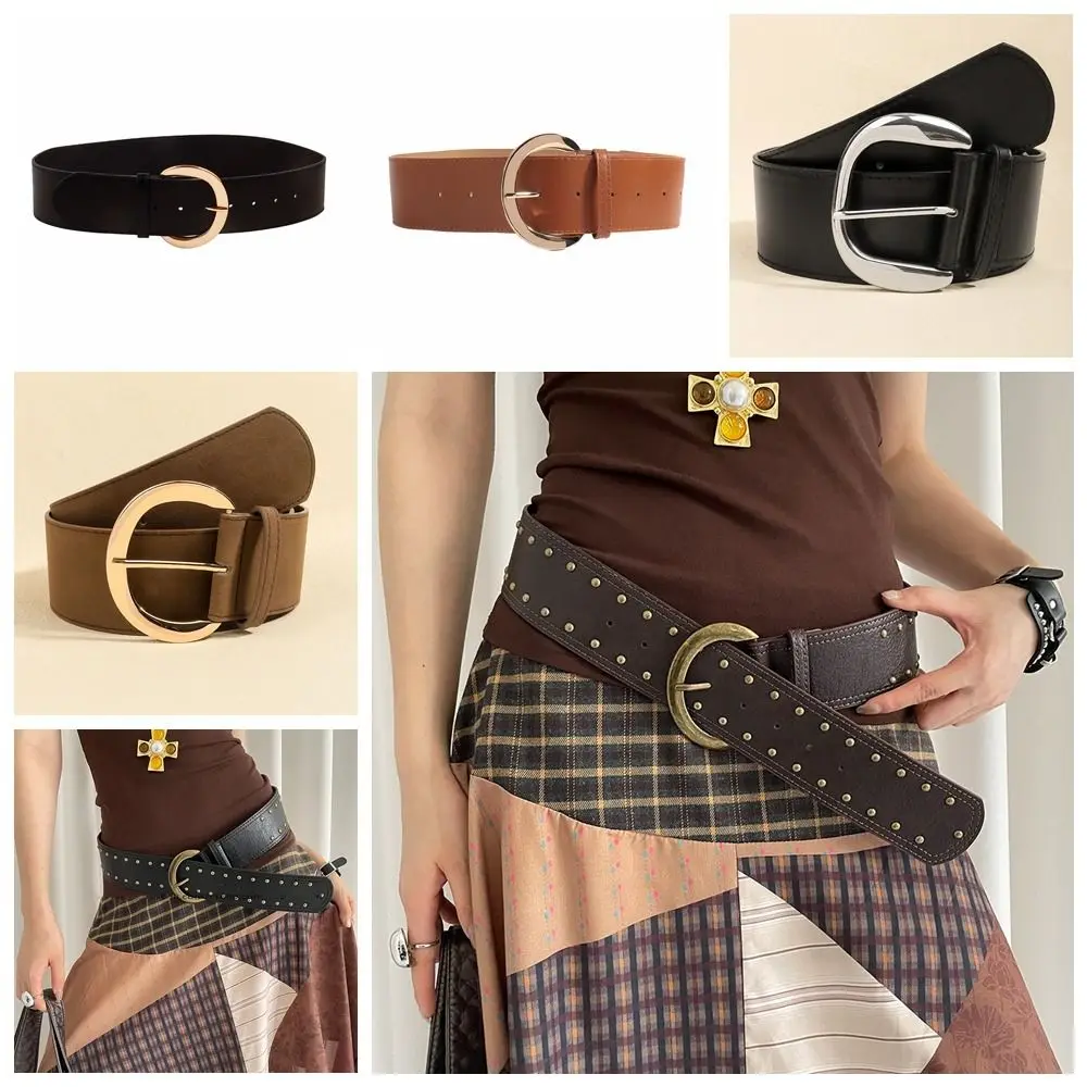 Cinturón con Ojales de Remaches Soledad para mujer 38 cm de ancho Cinturón con Ojales de Remaches Soledad para mujer 38 cm de ancho