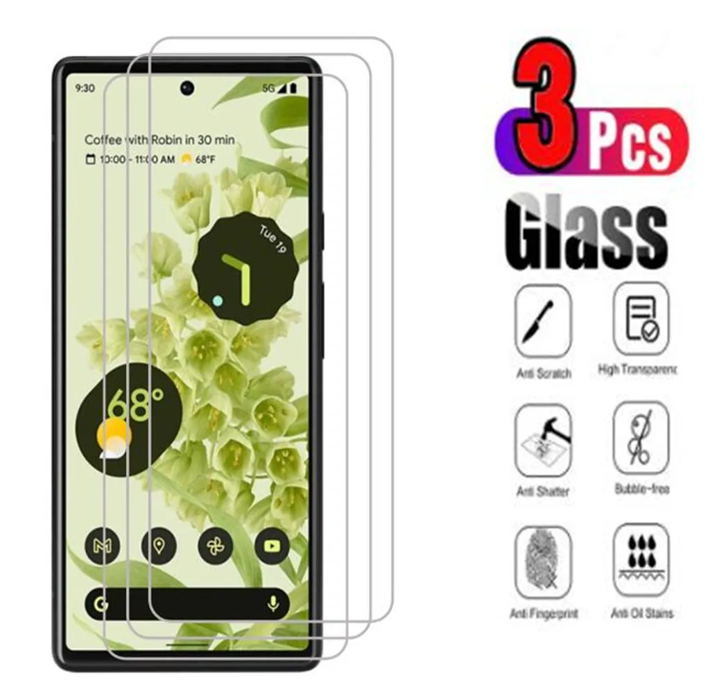 

Закаленное стекло для Google Pixel 6 6A, защитная пленка для экрана Google Pixel 6 Pro Pixel6, стеклянный экран 9H 0,26 мм, 3 шт.