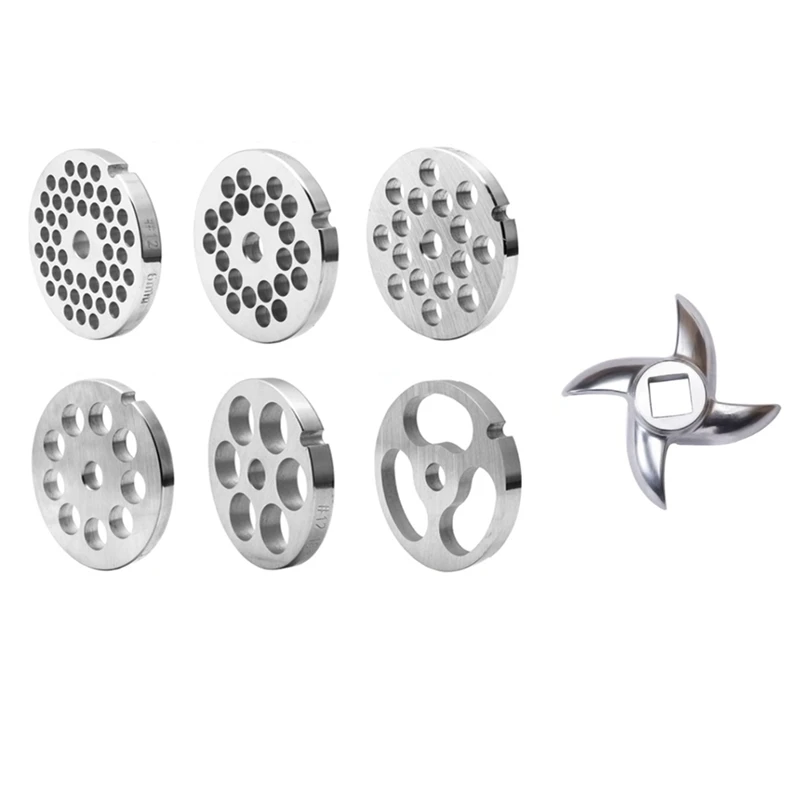 12StainlessSteelMeatGrinderBladesKitForFGAFoodChopperAnd