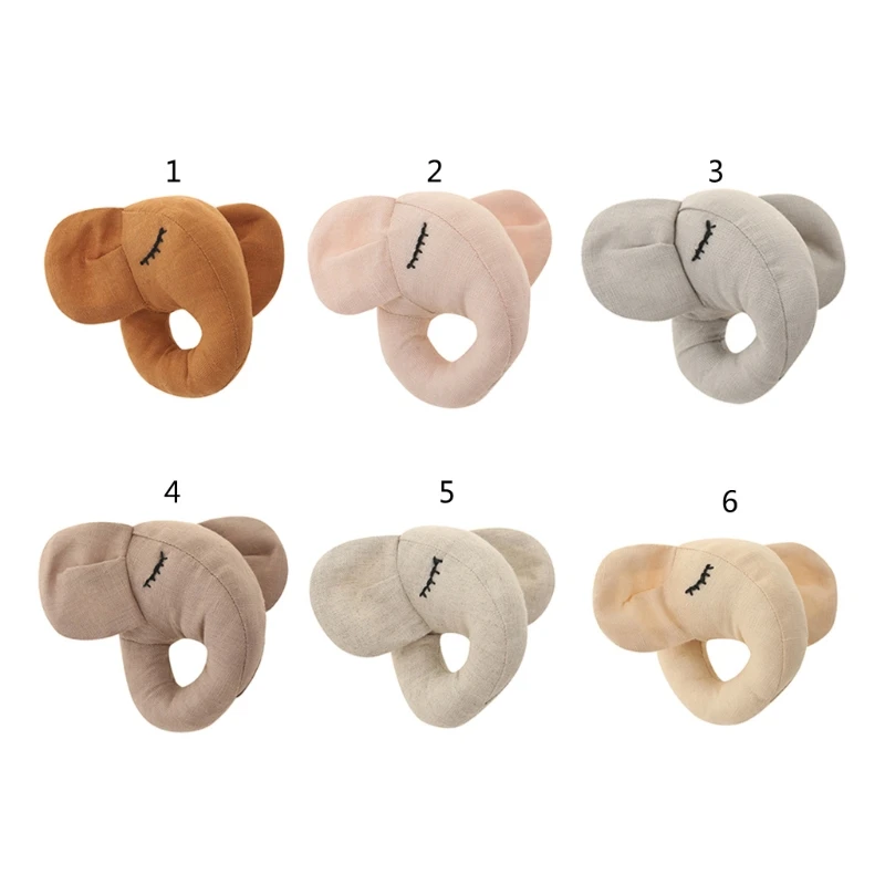 

2024 New Baby Hand Bells Rattles Soft Plush Shaking Toys Newborn Gift Infant Early Educational Toy Cute Elephant Baby Stuff