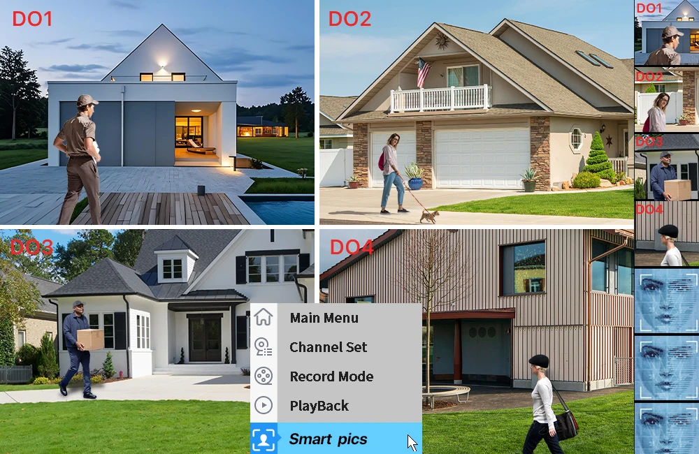 Deteção e reprodução inteligente de rosto
