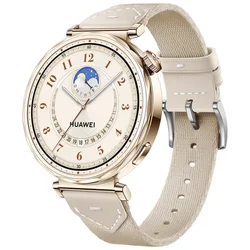 18mm Premium Nylon - Leather Braided Sport Strap Bracelet - Huawei GT4 41MM (Starlight)