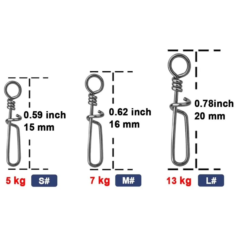 50pcs Pack Stainless Steel Coastlock Snap Durable Construction Quick Change Design Fishing Clip Snap Corrosion Resistant