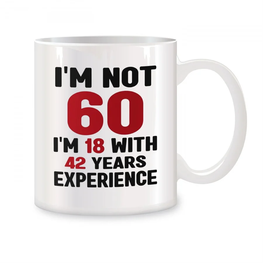 60th Birthday Gifts For Men Women Mugs For Birthday Gifts Novelty Coffee Ceramic Tea Cups White 11 oz