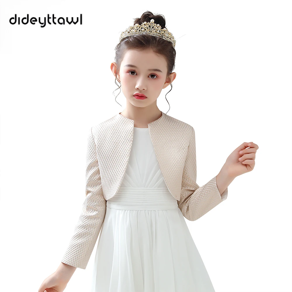 Girls Coats Dideyttawl Winter Long Sleeves Girls Coat Warm Girl's Shawl Dress Party Outerwear Coats Shrug Match For Dress