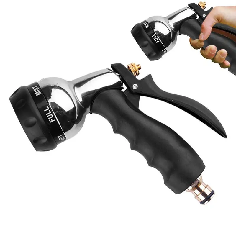 

Насадки для садового шланга, металлический распылитель для воды, с 7 регулируемыми режимами распыления для полива и мытья