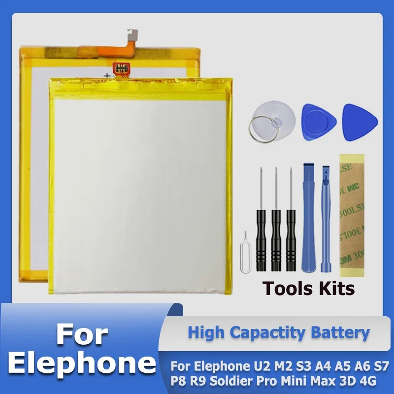 Elephone Soldado Bateria para Elephone Elephone s7 u2 m2 s3 a4 a5 a6 s7 p8 r9 Pro Mini Max 3d 4g Plus Ferramenta