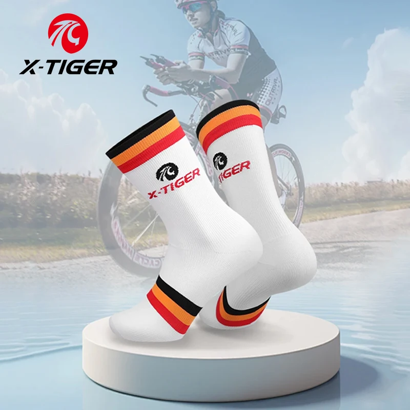X-TIGER Cycling Socks Breathable Quick-drying Road Bicycle Socks Outdoor Sports Wear-resistant Professional Cycling Sports
