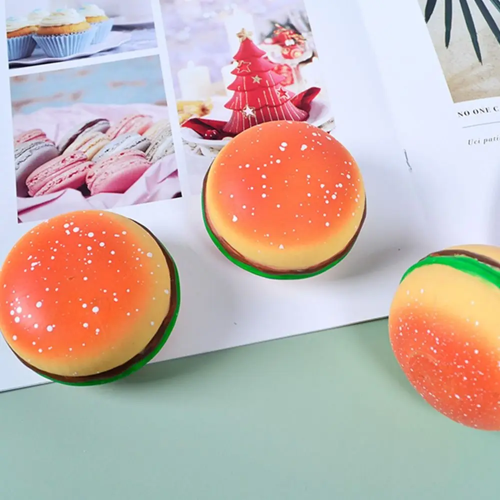 Soft Ice-cream Hamburger Squeeze Toy TPR Sensory Toy Simulation Food Fidget Toy Silicone Fidget Toy Pinch Decompression Toy Kid