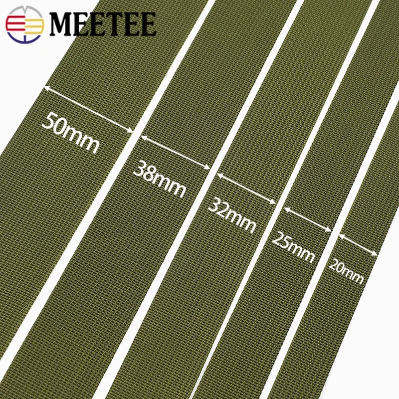 Durable Army Green Nylon Webbing Strap for DIY Projects and Accessories