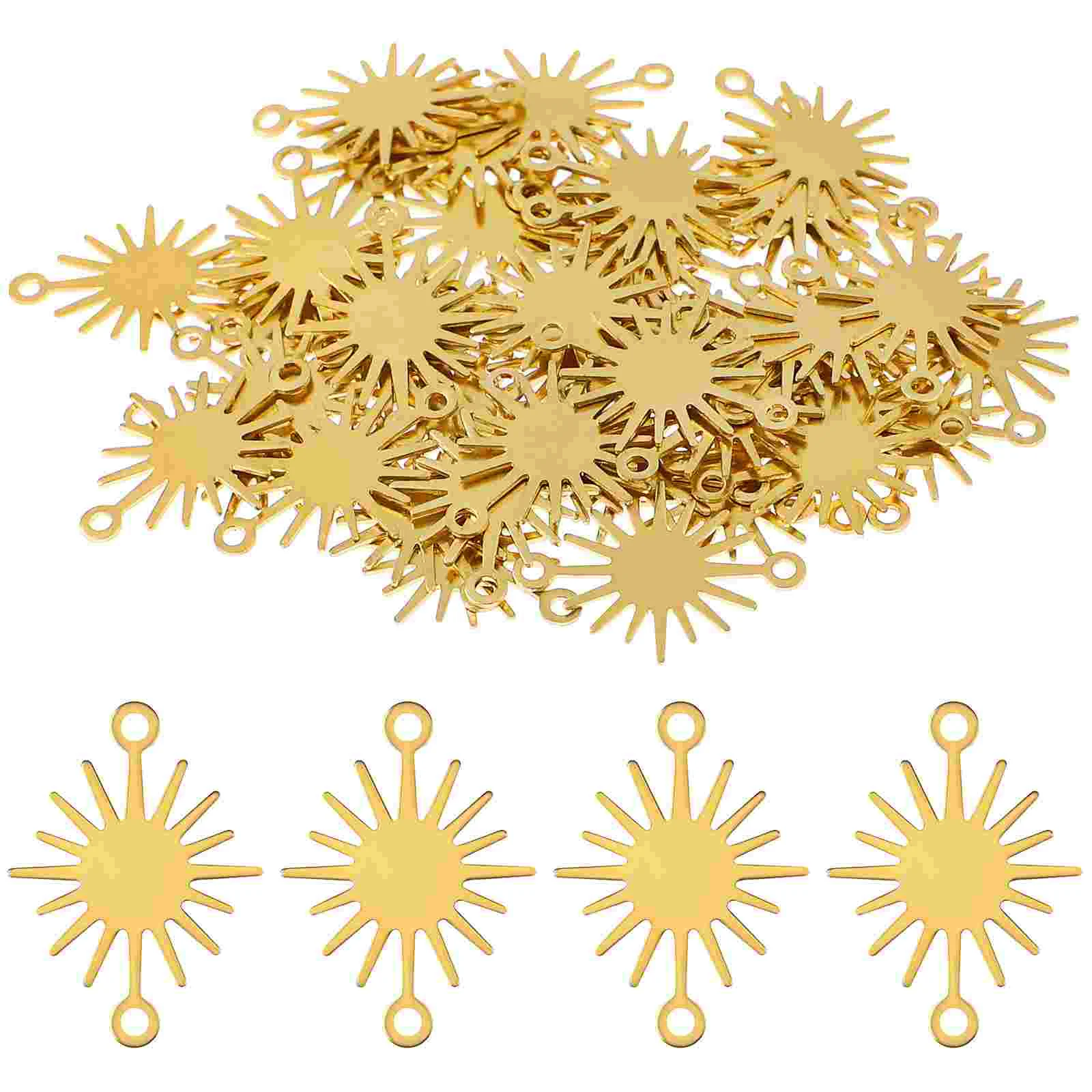 50 Pcs Charm Sun Flower Pendant Earring Pendants Alloy Charms for Jewelry Making