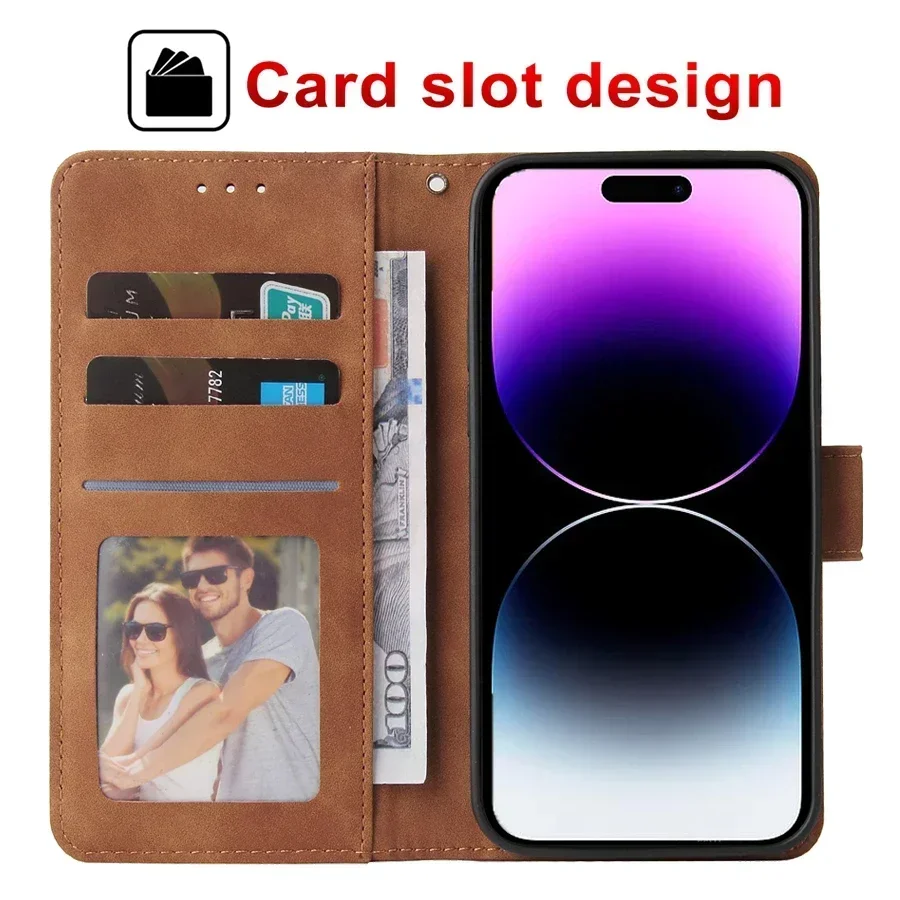 Luxurious Leather Wallet Phone Case with Magnetic Flip & Card Holder Slot