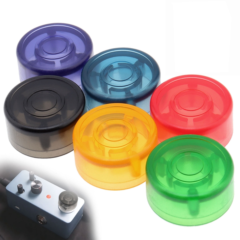 1 Piece Guitar Effect Pedal Foot Switch Protection Cap Plastic Lightweight Colorful Pedal Footswitch Topper Knob Foot Nail Cap