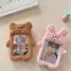 Original Cute Bear and Pink Rabbit Plush Card Holder Set for Korean Ins Polaroid Guka Small Card Display Pendant 1